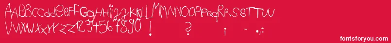 Ackipreschool Font – White Fonts on Red Background