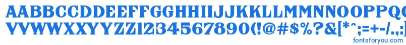 FhaNicholsonFrenchNcv Font – Blue Fonts on White Background