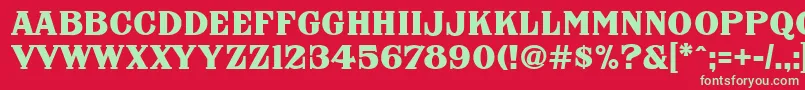 FhaNicholsonFrenchNcv Font – Green Fonts on Red Background