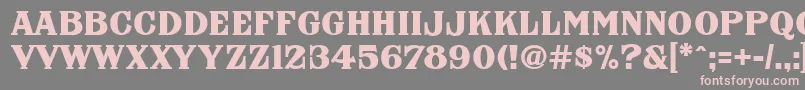 FhaNicholsonFrenchNcv Font – Pink Fonts on Gray Background