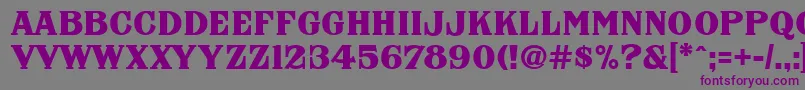 FhaNicholsonFrenchNcv Font – Purple Fonts on Gray Background