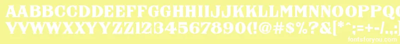 FhaNicholsonFrenchNcv Font – White Fonts on Yellow Background