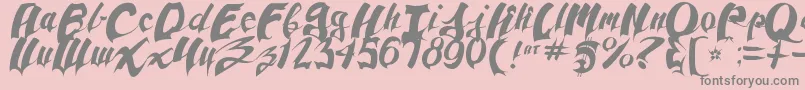 Police AnpadScript – polices grises sur fond rose
