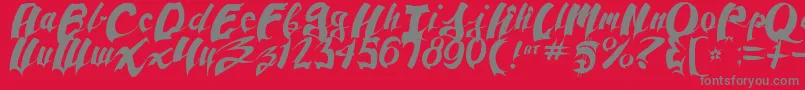 AnpadScript Font – Gray Fonts on Red Background