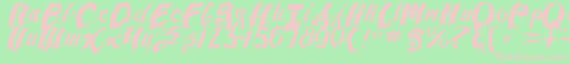 AnpadScript Font – Pink Fonts on Green Background