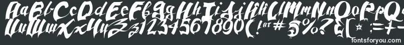 AnpadScript Font – White Fonts on Black Background