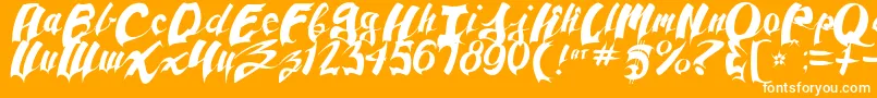 AnpadScript Font – White Fonts on Orange Background