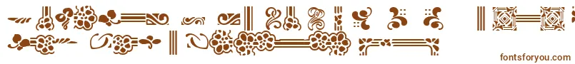 Шрифт AuriolFlowers1 – коричневые шрифты на белом фоне