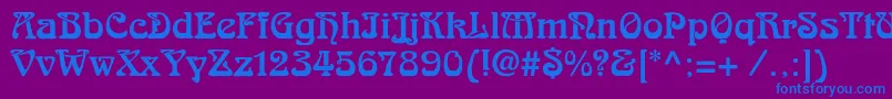 Skazkac Font – Blue Fonts on Purple Background