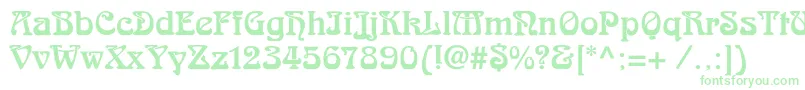 Skazkac Font – Green Fonts on White Background