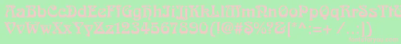 Czcionka Skazkac – różowe czcionki na zielonym tle