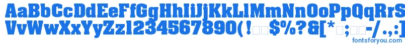 フォントAachenLtBold – 白い背景に青い文字