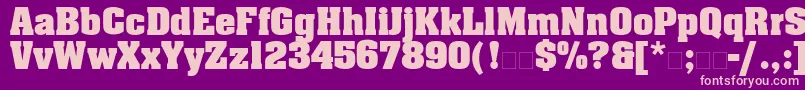 AachenLtBold Font – Pink Fonts on Purple Background