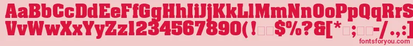 AachenLtBold Font – Red Fonts on Pink Background