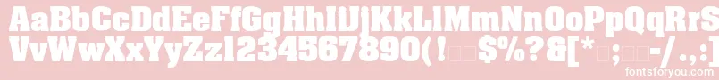 AachenLtBold Font – White Fonts on Pink Background