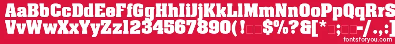 AachenLtBold Font – White Fonts on Red Background