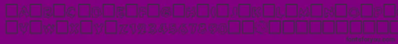 Ghouloutline Font – Black Fonts on Purple Background