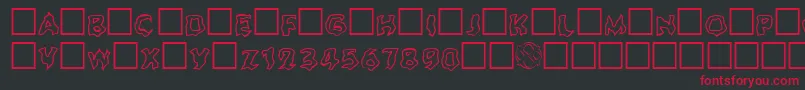 Ghouloutline Font – Red Fonts on Black Background