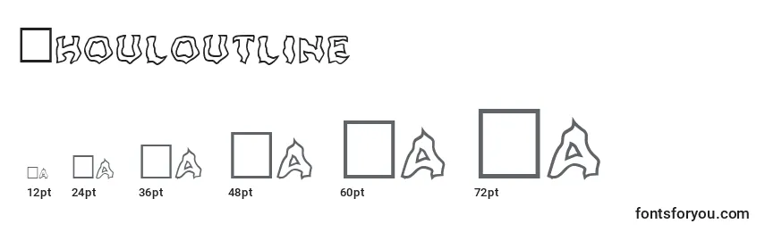 Ghouloutline Font Sizes