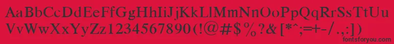 DutchRegular Font – Black Fonts on Red Background
