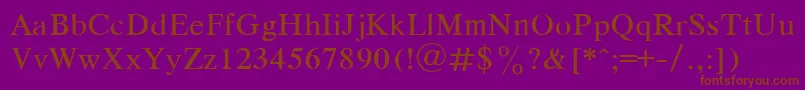 DutchRegular Font – Brown Fonts on Purple Background