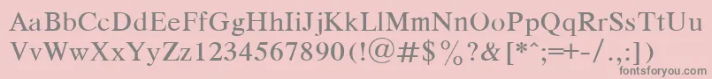 フォントDutchRegular – ピンクの背景に灰色の文字