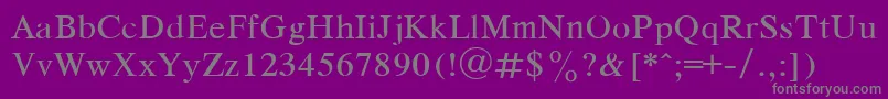 DutchRegular Font – Gray Fonts on Purple Background