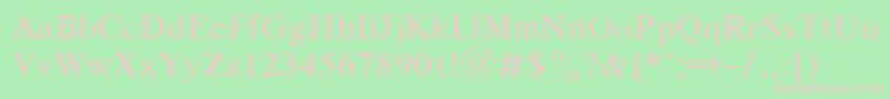 フォントDutchRegular – 緑の背景にピンクのフォント