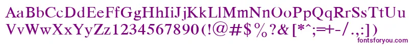 DutchRegular-fontti – violetit fontit valkoisella taustalla