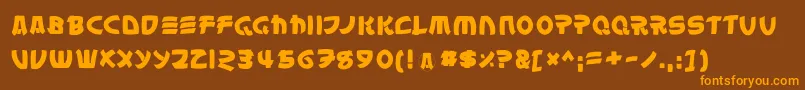 Latinchina Font – Orange Fonts on Brown Background