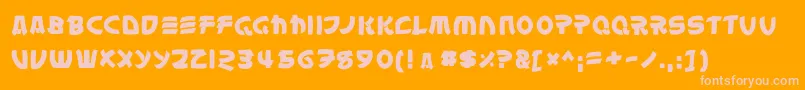 Latinchina Font – Pink Fonts on Orange Background