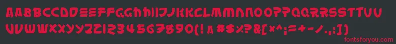 Шрифт Latinchina – красные шрифты на чёрном фоне