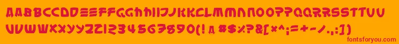 Latinchina Font – Red Fonts on Orange Background