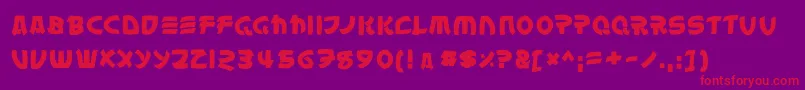 Latinchina Font – Red Fonts on Purple Background