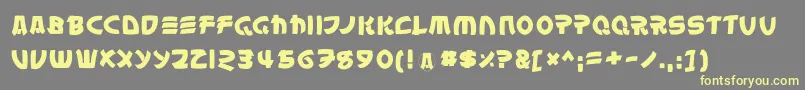 Latinchina Font – Yellow Fonts on Gray Background