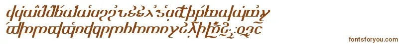 Tengwaroptimediagon Font – Brown Fonts on White Background