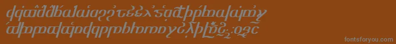 Tengwaroptimediagon Font – Gray Fonts on Brown Background