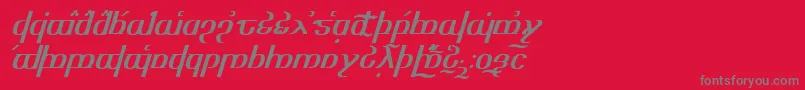 Tengwaroptimediagon Font – Gray Fonts on Red Background