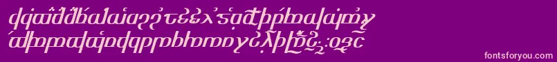 Tengwaroptimediagon Font – Pink Fonts on Purple Background