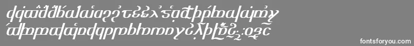 Tengwaroptimediagon Font – White Fonts on Gray Background