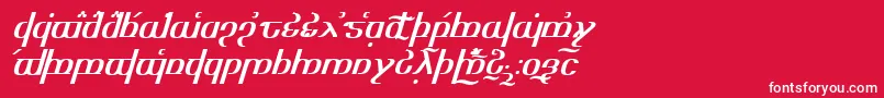 Tengwaroptimediagon Font – White Fonts on Red Background