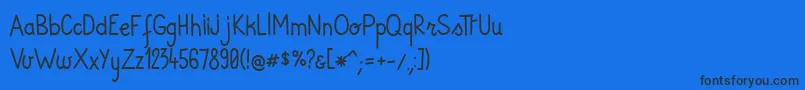 AndiRegular Font – Black Fonts on Blue Background