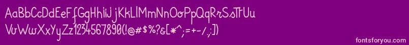 AndiRegular Font – Pink Fonts on Purple Background
