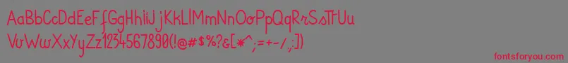 AndiRegular Font – Red Fonts on Gray Background