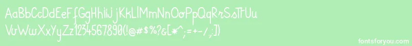 AndiRegular Font – White Fonts on Green Background