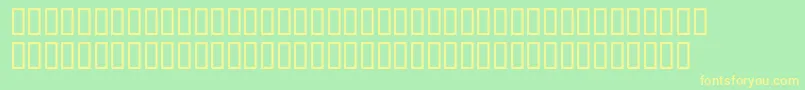 McsAbhaBrokOut2 Font – Yellow Fonts on Green Background