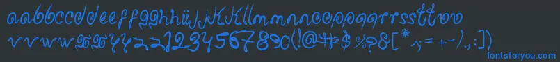 Sharkattack Font – Blue Fonts on Black Background