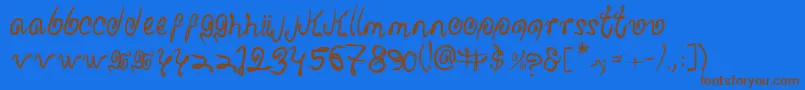Шрифт Sharkattack – коричневые шрифты на синем фоне
