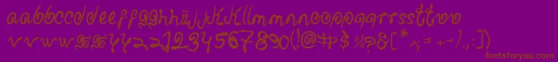 Шрифт Sharkattack – коричневые шрифты на фиолетовом фоне
