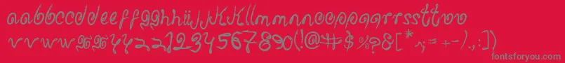 Sharkattack Font – Gray Fonts on Red Background